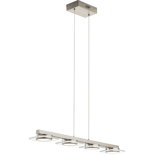 Azenda LED 6 inch Brushed Nickel Chandelier Ceiling Light, Linear (Single)