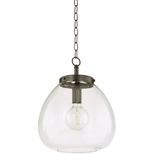 Della 1 Light 15.75 inch True Bronze Pendant Ceiling Light