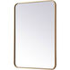 Evermore 32 X 24 inch Brass Mirror