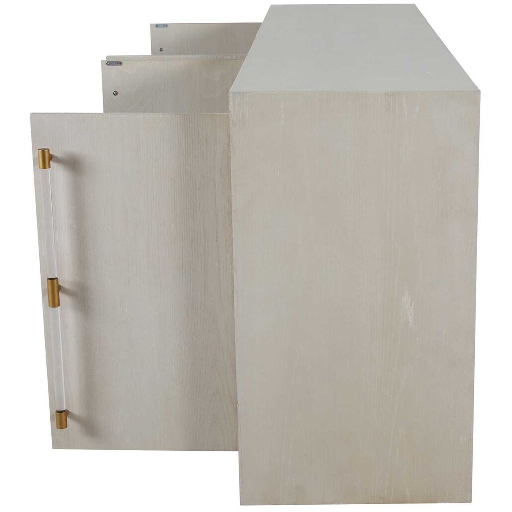 Winford Cerused White / Stained Gold Cabinet