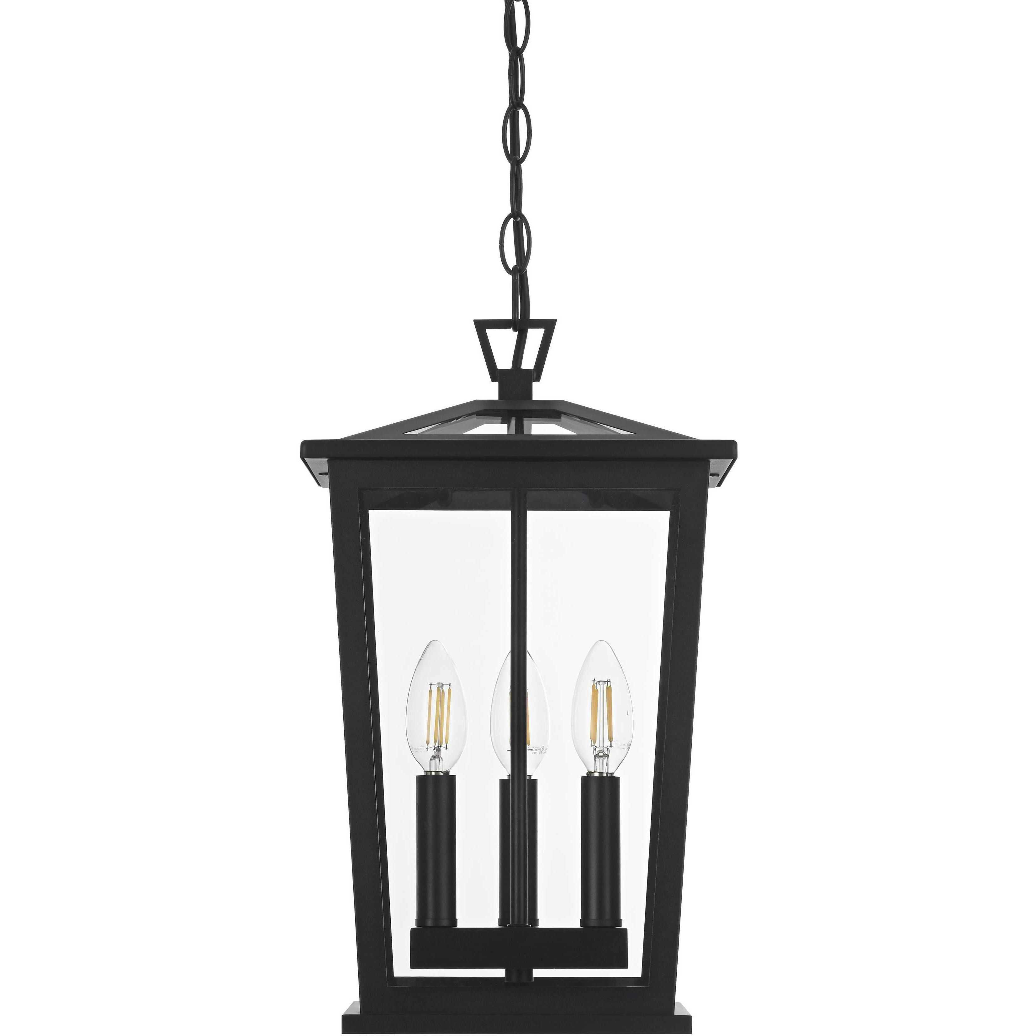 Berks 3 Light 7 inch Black Outdoor Pendant