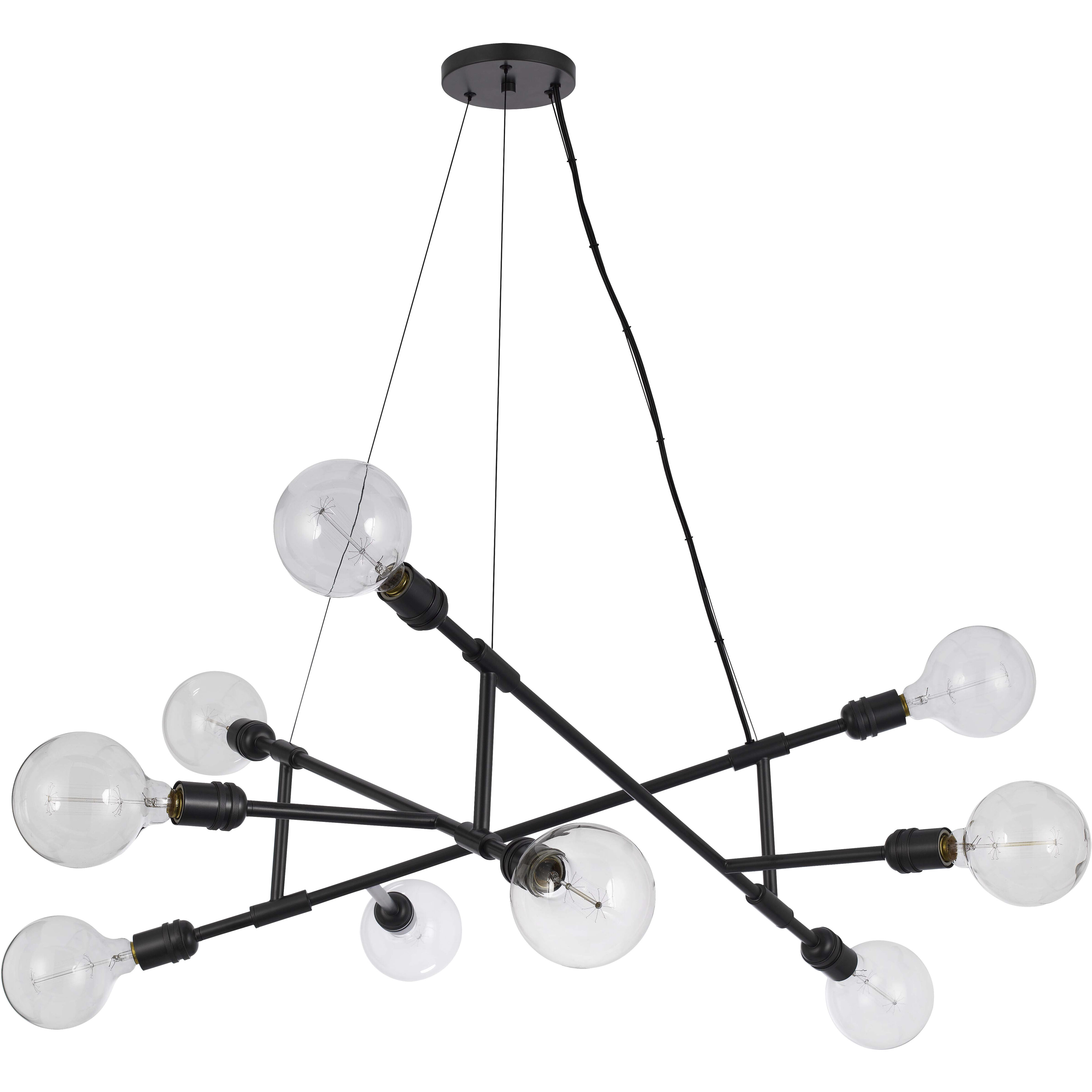 Massena 9 Light 36 inch Black Chandelier Ceiling Light