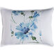 Gardenia 26 X 20 inch White, Pale Blue, Dark Brown Standard Sham