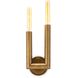Wolfe 2 Light 6 inch Natural Brass Sconce Wall Light