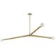 Cerberus 3 Light 62 inch Aged Brass Linear Pendant Ceiling Light