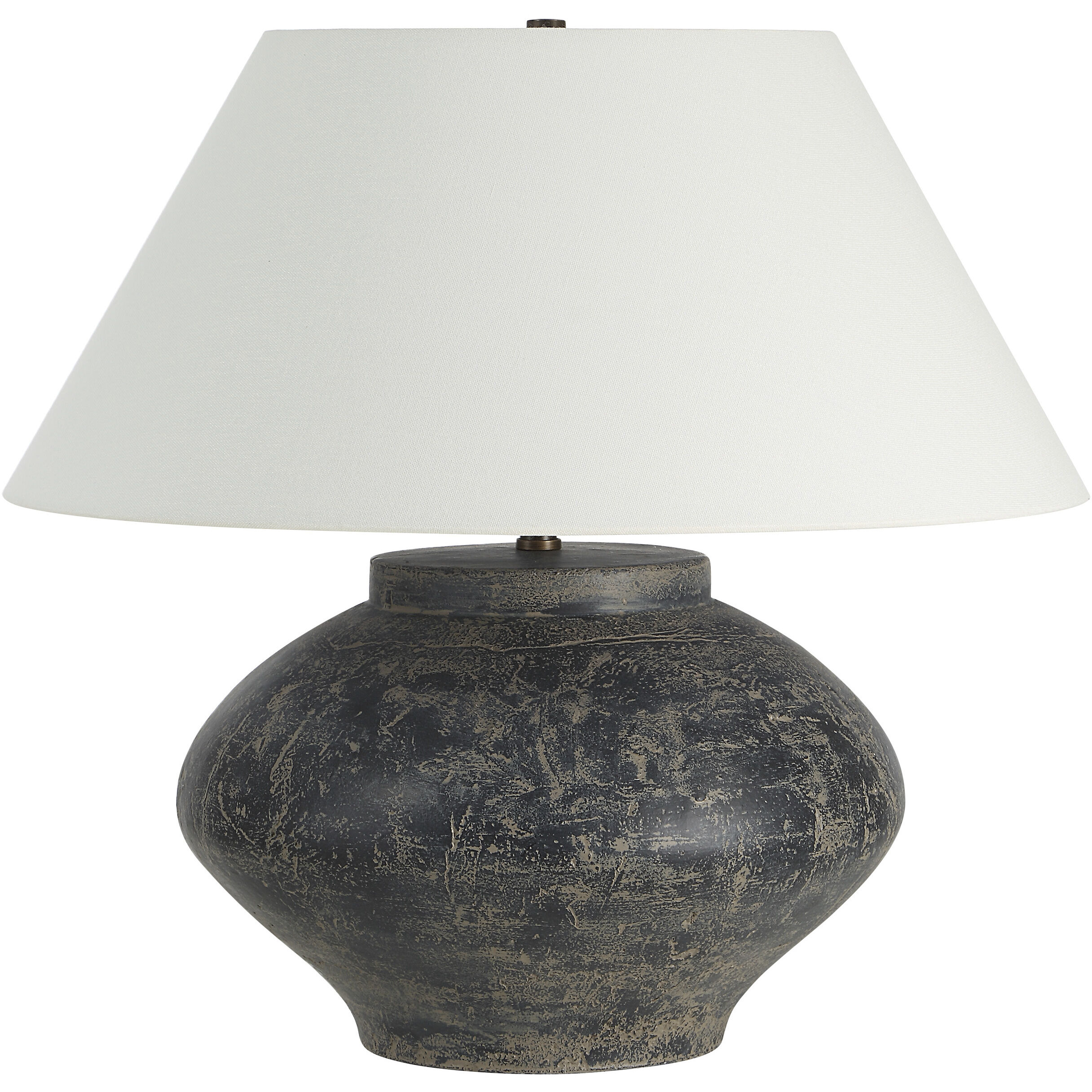 Patina 20.5 inch Distressed Charcoal and Beige Table Lamp Portable Light