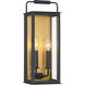 Aberdeen 2 Light 16.5 inch Sand Coal Black and Legacy Brass Outdoor Wall Sconce