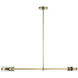Kelly Wearstler Melange LED 63 inch Antique-Burnished Brass Linear Pendant Ceiling Light