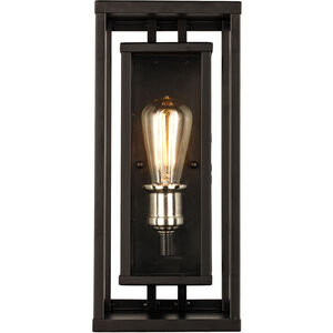 Showcase 1 Light 16 inch Rubbed Oil Bronze and Antique Brass Outdoor Wall Lantern