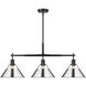 Yep Orwell Island Light Ceiling Light in Matte Black, Chrome