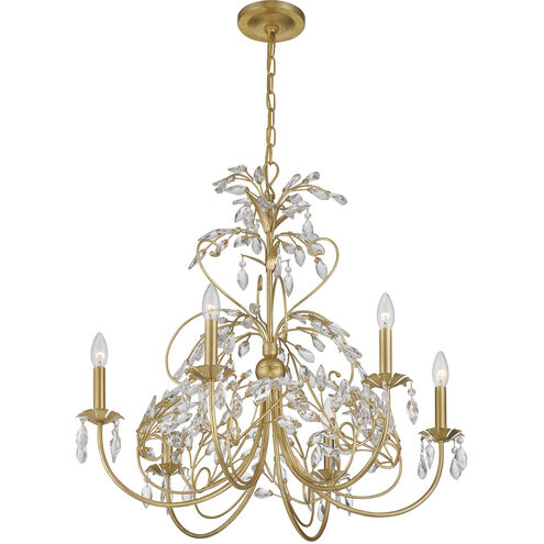 Sadie 6 Light 29 inch Antique Gold Chandelier Ceiling Light