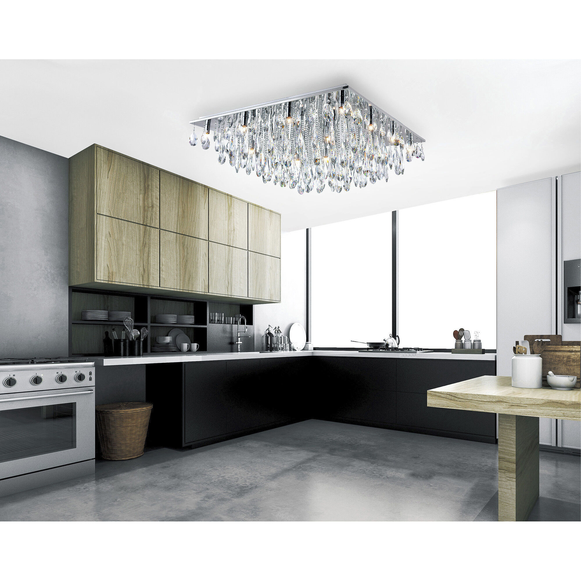 Bianca 20 Light 32 inch Chrome Flush Mount Ceiling Light