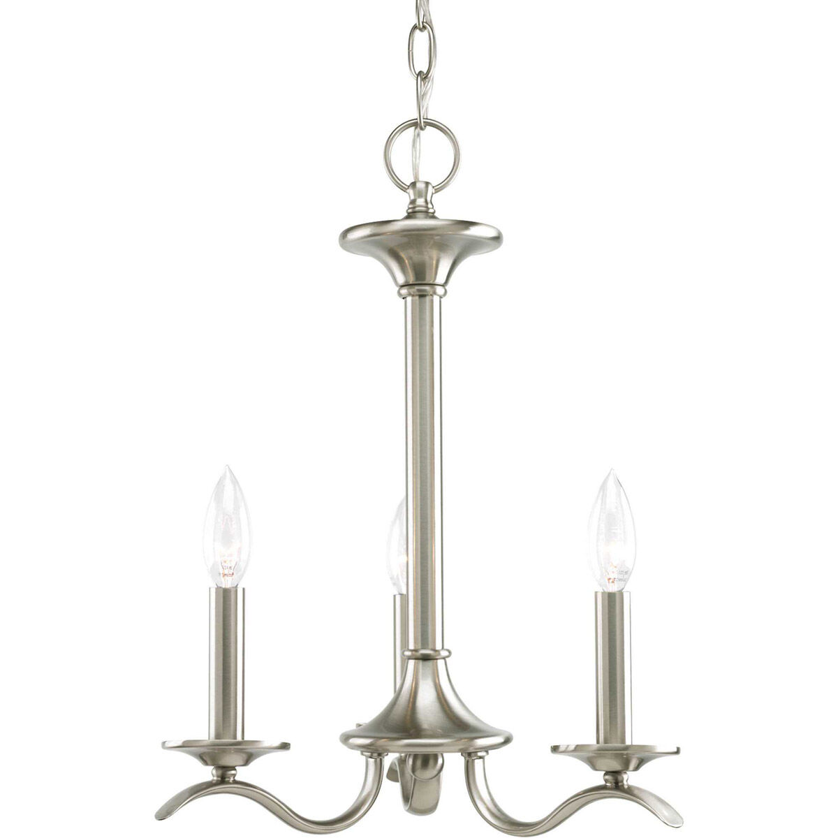 Briscoe 3 Light 17 inch Brushed Nickel Chandelier Ceiling Light