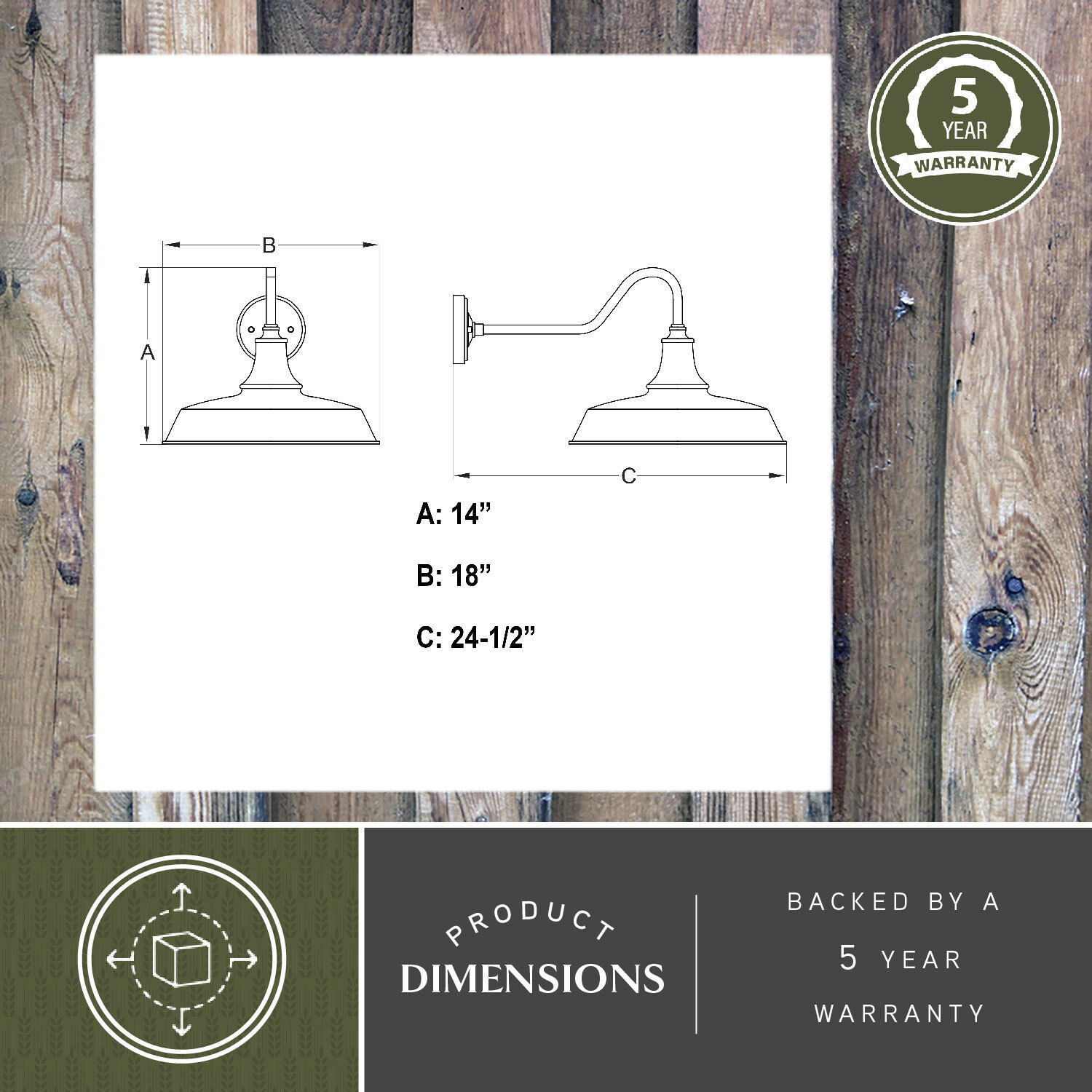 Dorado LED 14 inch Dark Bronze and Light Gold Outdoor Wall