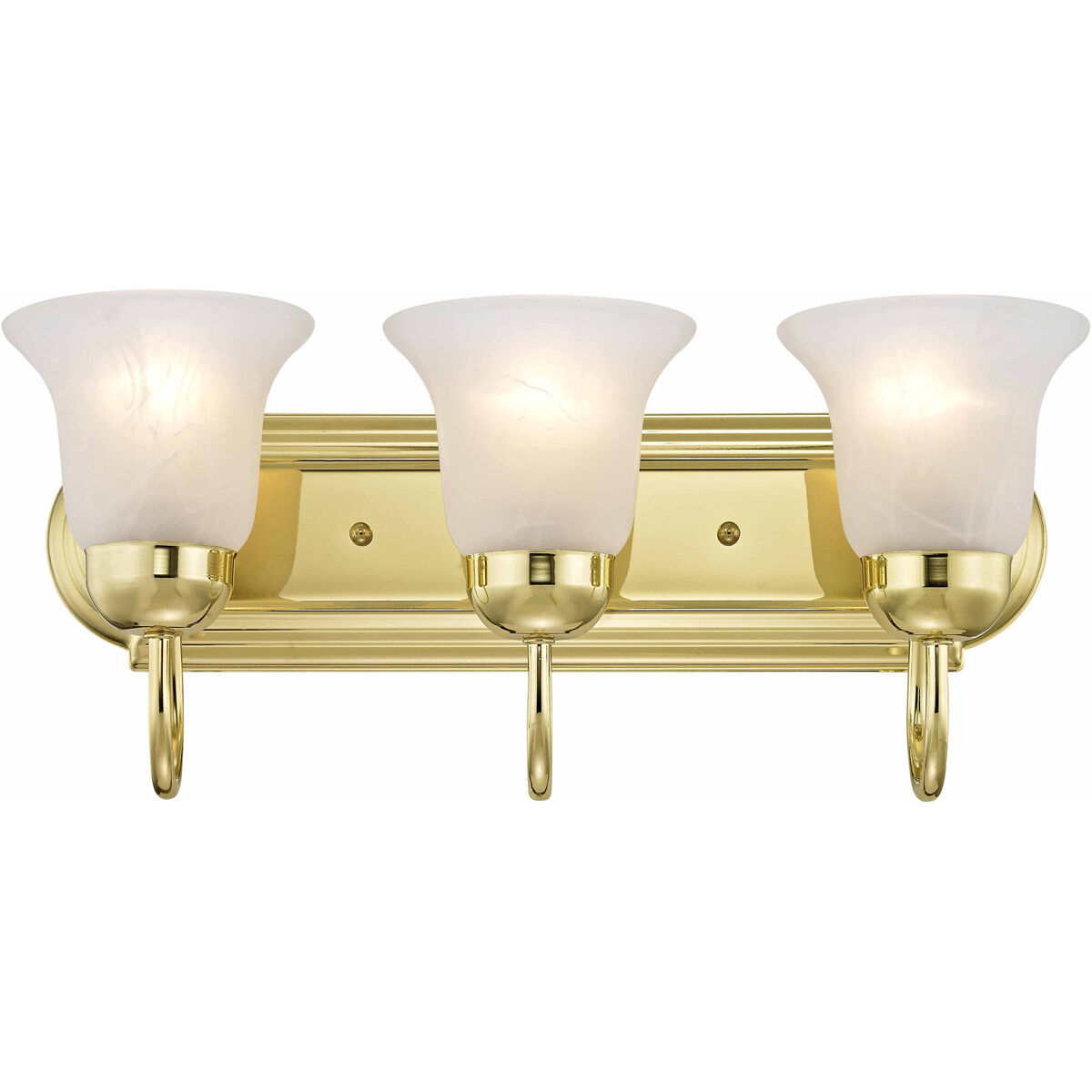 Riviera 3 Light 18 inch Polished Brass Bath Vanity Wall Light