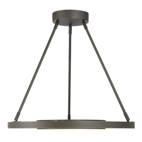 Tribeca LED 24 inch Smoked Iron And Soft Brass Pendant Ceiling Light