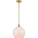 Ballston Large Farmhouse Chicken Wire LED 10 inch Satin Gold Pendant Ceiling Light, Ballston