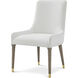 Judith Leiber Couture Mink Dining Side Chair, Wooden, Upholstered