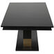Ravenko 90 X 44.5 inch Hand Rubbed Black Dining Table