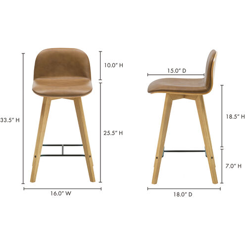Napoli 34 inch Brown Counter Stool