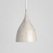 Fleur 1 Light 8.25 inch White and Gold Mini Pendant Ceiling Light