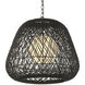 Osbert 1 Light 21.75 inch Satin Black Pendant Ceiling Light