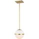 Truax 1 Light 8 inch Aged Brass Mini Pendant Ceiling Light