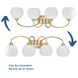 Carisa 4 Light 33 inch Vintage Gold Bath Vanity Wall Light