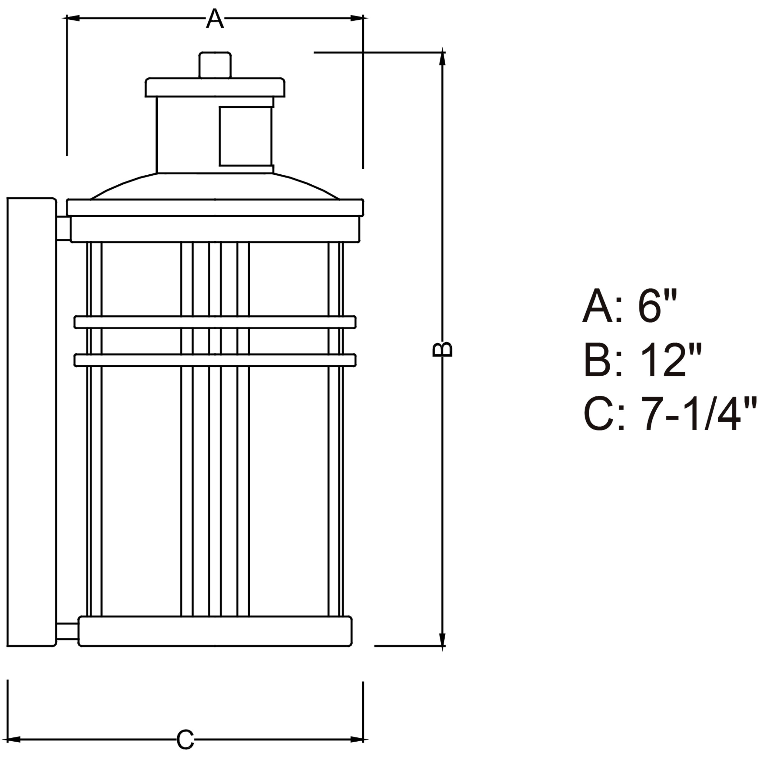 Wrightwood Vintage Black Outdoor Motion Sensor