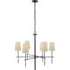 Grenol 6 Light 33.25 inch Bronze Chandelier Ceiling Light in Natural Percale, Medium