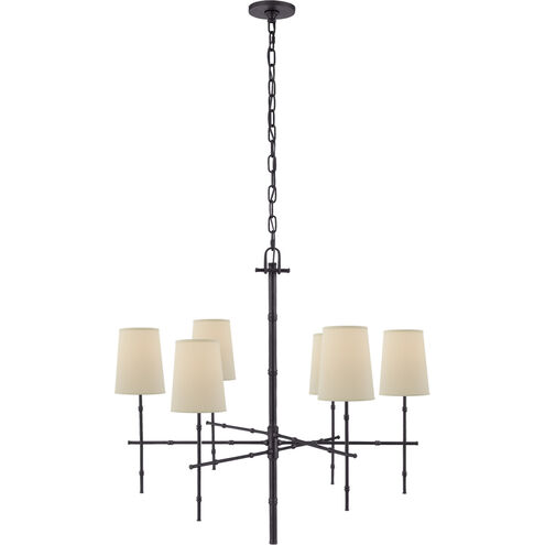 Grenol 6 Light 33.25 inch Bronze Chandelier Ceiling Light in Natural Percale, Medium