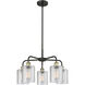 Cobbleskill 5 Light 23 inch Black Antique Brass Chandelier Ceiling Light in Clear
