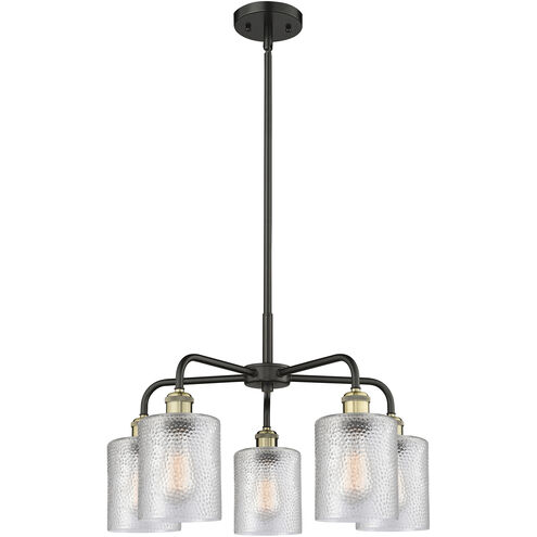 Cobbleskill 5 Light 23 inch Black Antique Brass Chandelier Ceiling Light in Clear