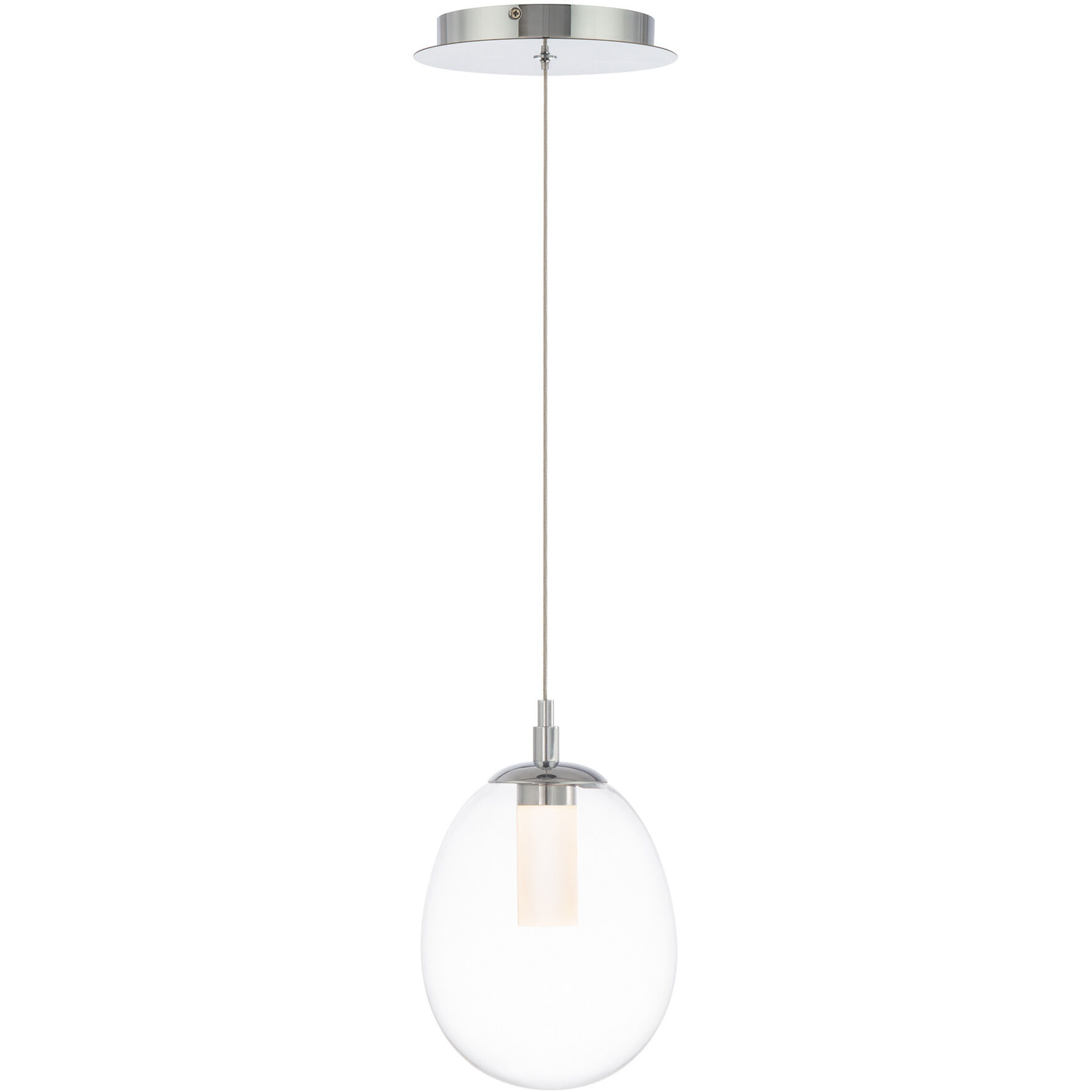 Bolla LED 5.88 inch Chrome Mini-Pendant Ceiling Light, dweLED