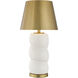 Coco & Dash Shelly 12 inch 2.3 watt White and Brass Rechargable Table Lamp Portable Light