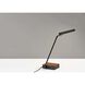Sawyer 17 inch 7.00 watt Black with Camel Brown Leather Wireless Charging Desk Lamp Portable Light, with AdessoCharge