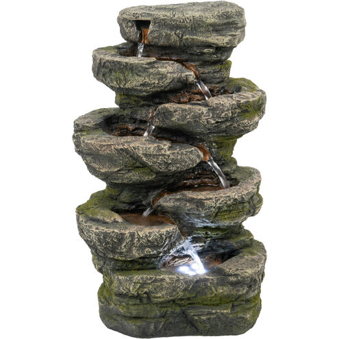 Cascading Stone Gray/Green Fountain