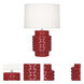 Small Dolly 21.38 inch 150 watt Ruby Red Accent Lamp Portable Light in Fondine
