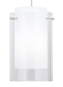 Echo 1 Light 5 inch White Line-Voltage Pendant Ceiling Light in Clear, Single-Circuit T-TRAK, Incandescent