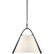 Frey 1 Light 14.75 inch Satin Black/Brown Pendant Ceiling Light