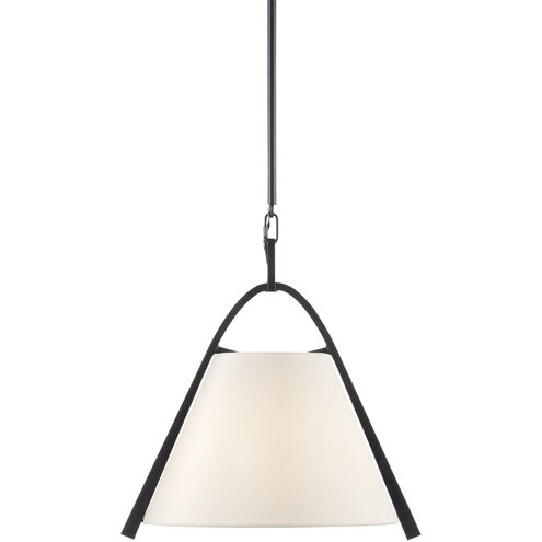 Frey 1 Light 14.75 inch Satin Black/Brown Pendant Ceiling Light