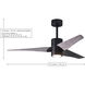 Atlas Super Janet 52 inch Gloss White with Walnut Tone Blades Ceiling Fan, Paddle Fan
