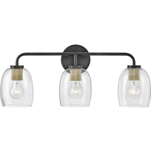 Percy LED 24 inch Black Bath Light Wall Light