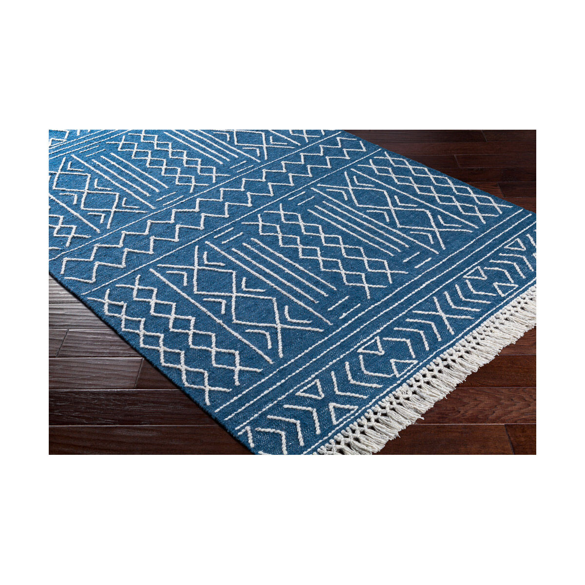 Cheyenne 96 X 30 inch Dark Blue/Cream/White Rugs