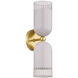 Liba 2 Light 4.75 inch Aged Brass/Soft Peignoir Wall Sconce Wall Light