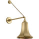 Thomas O'Brien Academy Barn Light LED 28.5 inch Hand-Rubbed Antique Brass Anchored Mack Barn Light in 9.25" Hand-Rubbed Antique Brass Savannah Shade