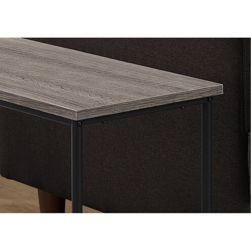 Moreland 24 X 22 inch Dark Taupe and Black Accent End Table