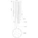 Chute LED 31.5 inch Black Multi-Pendant Ceiling Light