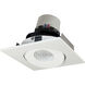 Pearl Matte Powder White Surface Gimbal Adjustable Trim, Retrofit Square