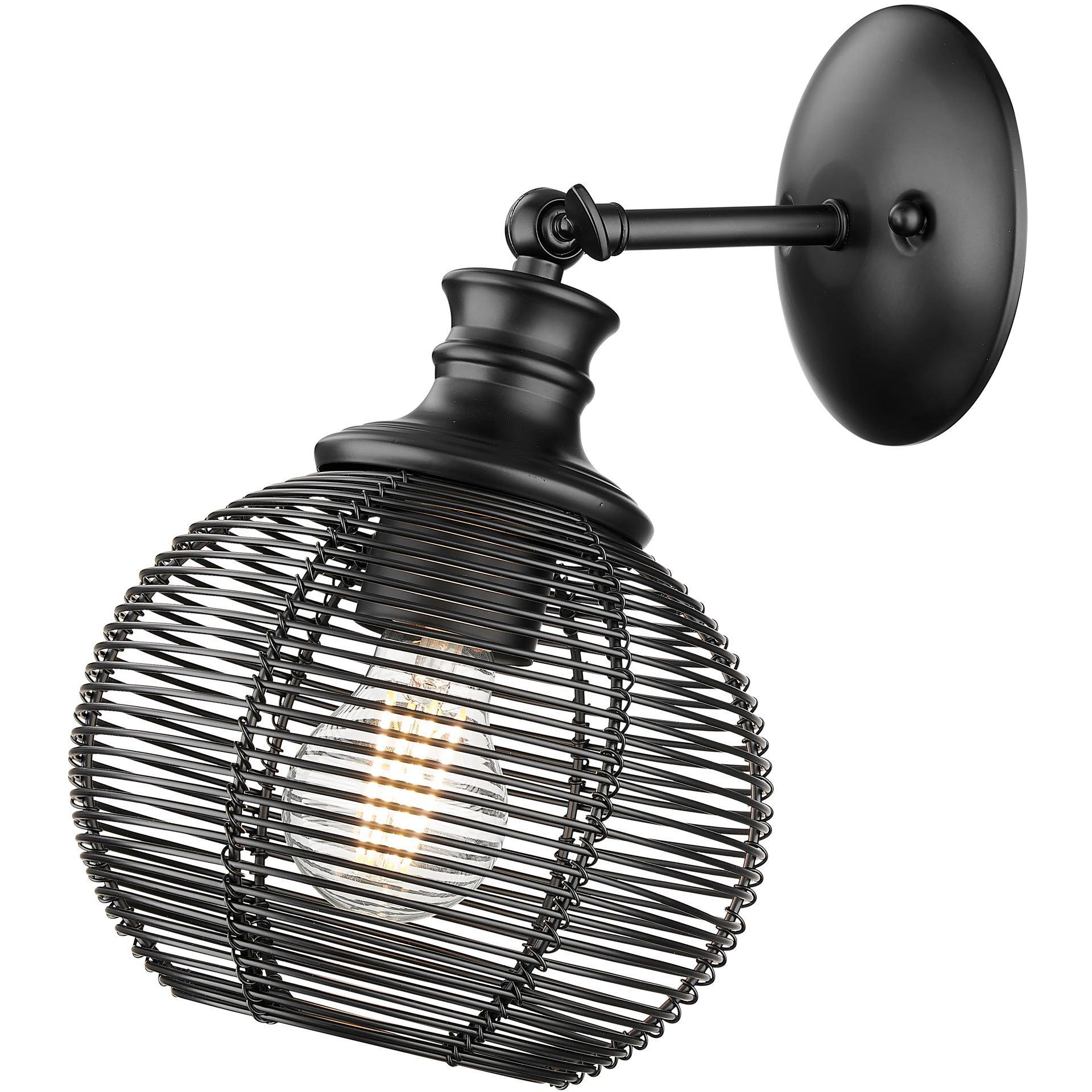 Calypso 1 Light 7.5 inch Matte Black Wall Sconce Wall Light